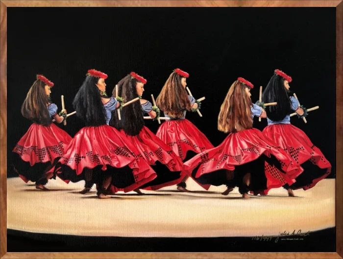 Hālau Nā Lei Kaumaka O Uka (in Red)
