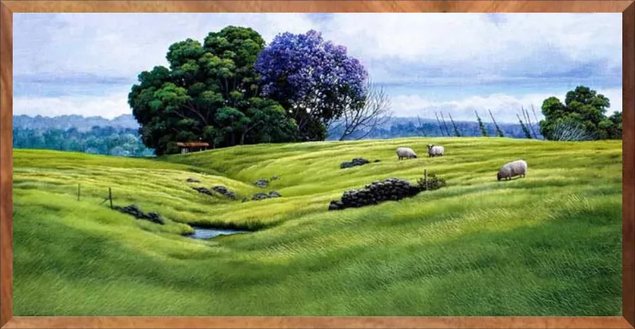 Springtime Grazing, 1-Piece Frame, ready to ship